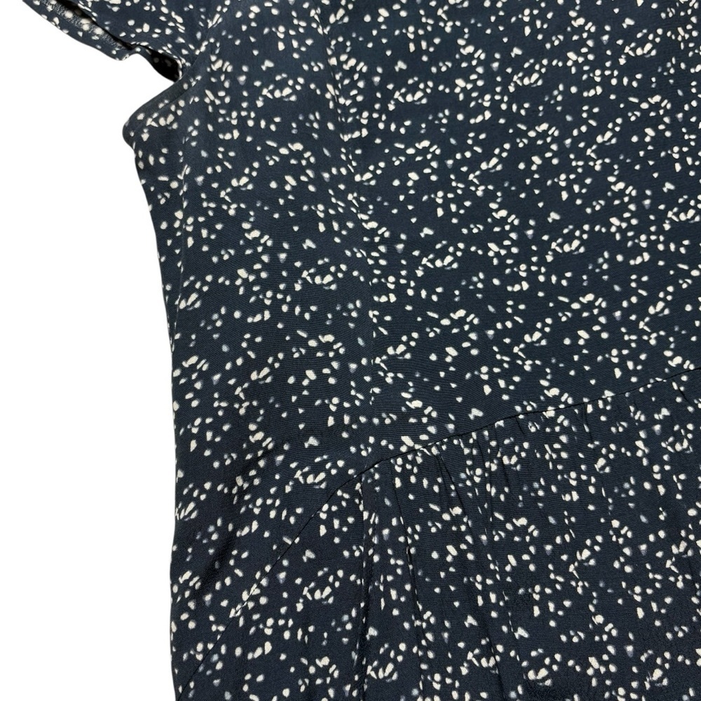 Garnet Hill Summer Day Dress Size 12 Confetti Print Pockets Blue Boho Cottage - Picture 4 of 9